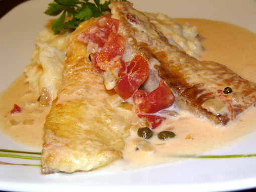 Тилапия в сливочном соусе