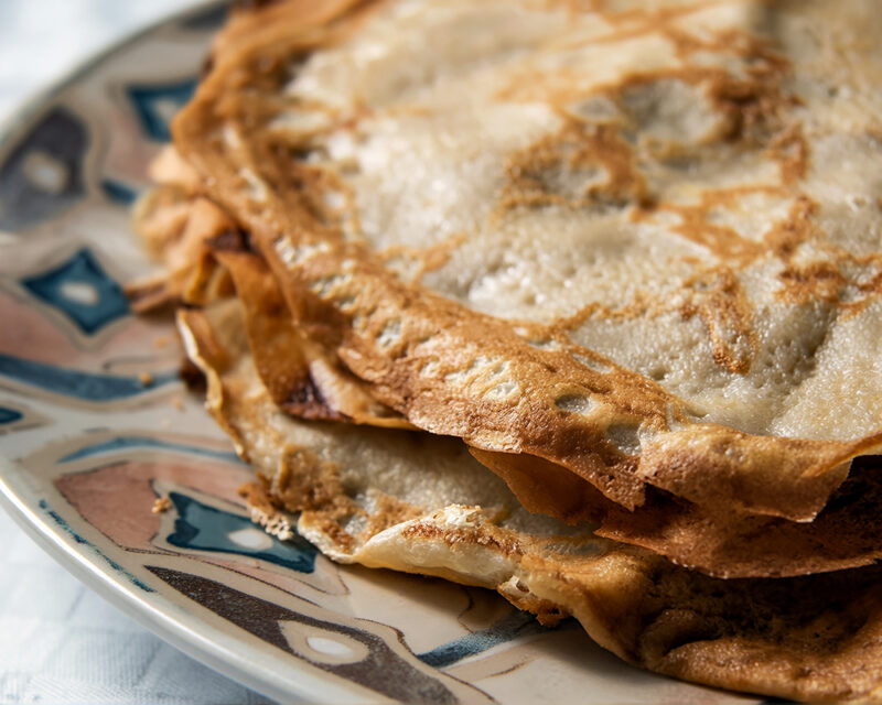 Кружевные блинчики с каштановой мукой