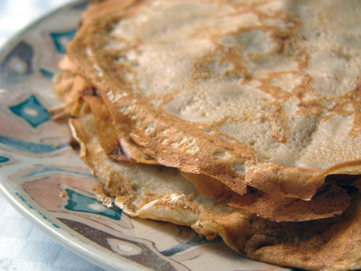 Кружевные блинчики с каштановой мукой