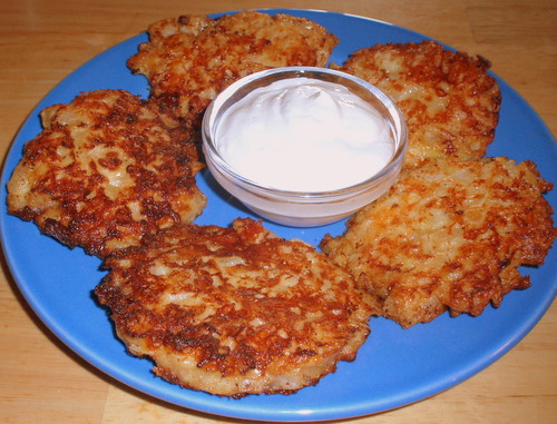 Оладьи капустные с сыром