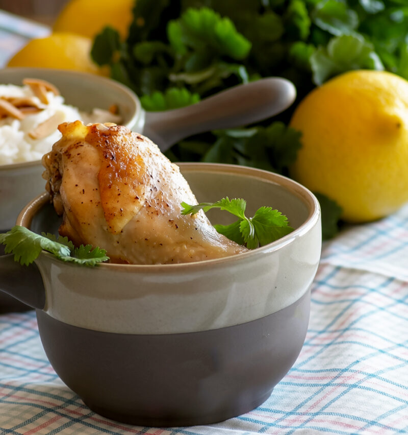 Курица с лимоном и чесноком