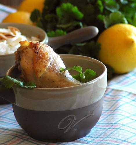 Курица с лимоном и чесноком