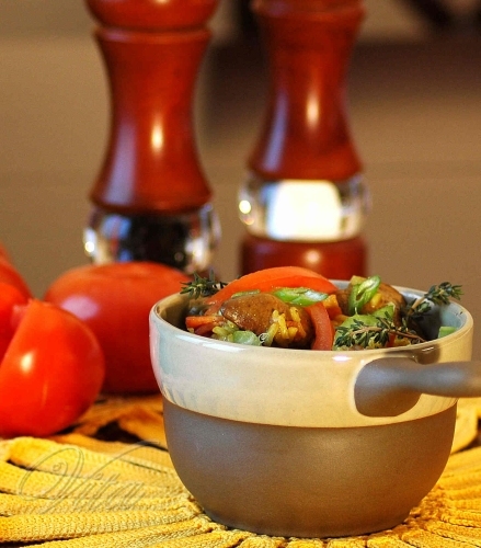 Ризотто с куриной печенью