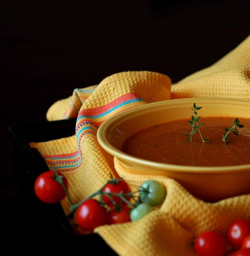 Суп из печёных помидор