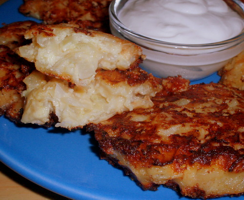 Оладьи капустные с сыром