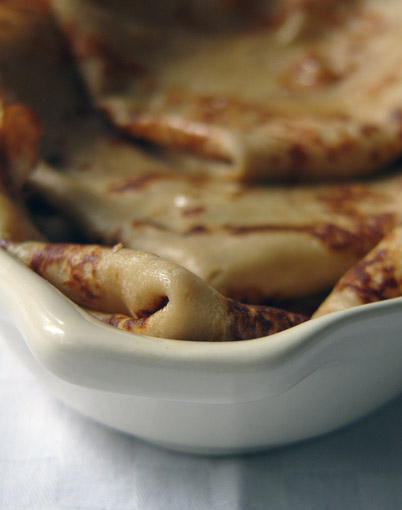 Кружевные блинчики с каштановой мукой