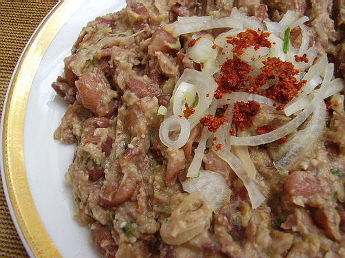 Красное лобио с орехами