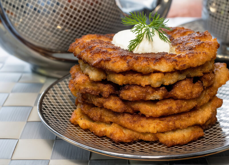 Блины с картофелем и яблоками