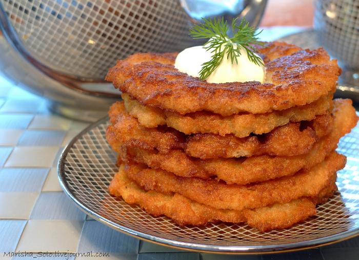 Блины с картофелем и яблоками