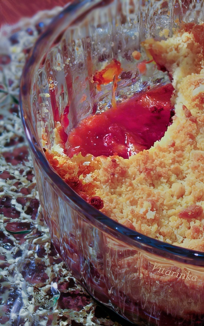 Крамбль с шоколадом и яблоками