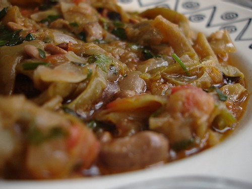 Зеленое лобио с томатами