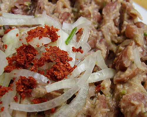 Красное лобио с орехами