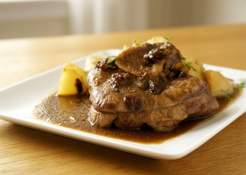 Телячьи ножки (Ossobuco) в вишневом пиве