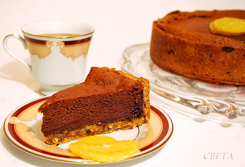 Шоколадно-апельсиновый пирог