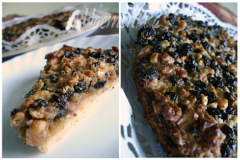 Шотландский тарт с орехами и изюмом