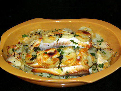 Запеканка из рыбы с картофелем