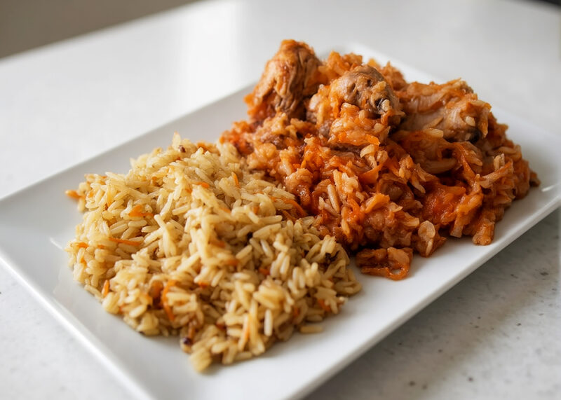 Капуста, тушенная с курицей