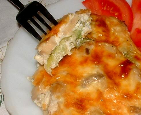 Китайская капуста, запеченная с грибами