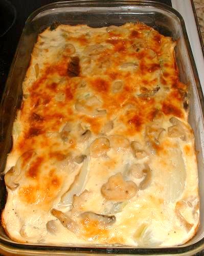 Китайская капуста, запеченная с грибами