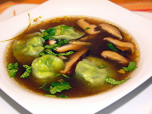 Грибной суп с равиоли или тортеллини