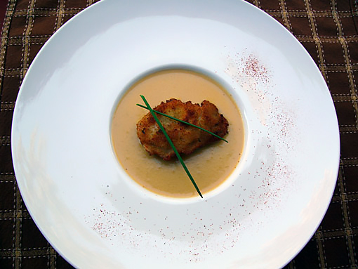 Биск с устрицами