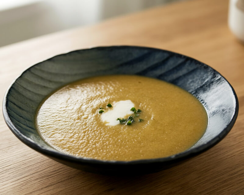 Суп с каштанами и морскими гребешками (Chestnut Soup with Nantucket Bay Scallops)