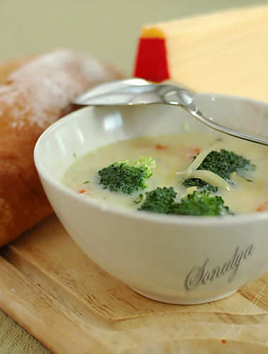 Овощной суп с сыром