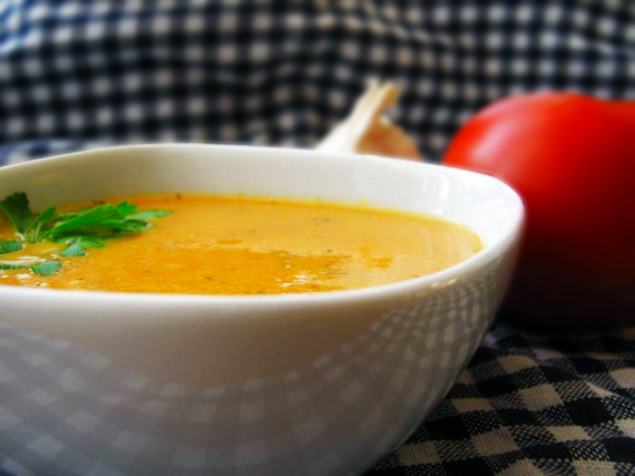 Суп из запеченных помидоров
