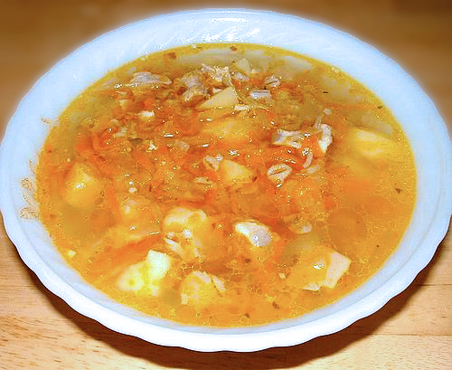 Щи с квашеной капустой и перловкой