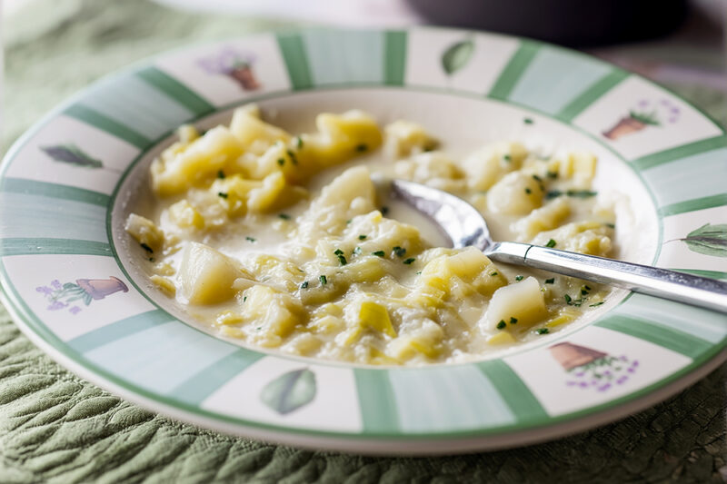 Суп из картофеля и лука порея (Potage Parmentier)