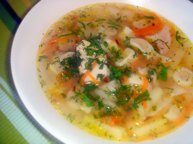 Суп со штрудлями