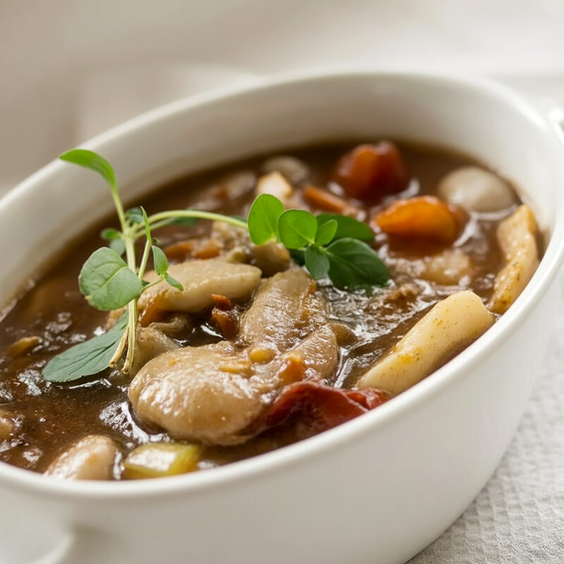 Cуп с фасолью и помидорами