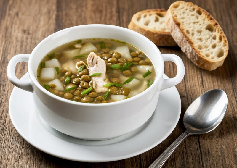 Чечевичный суп с курицей