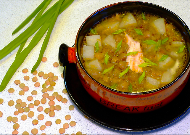Чечевичный суп с курицей