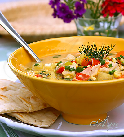 Кукурузный суп с сурими