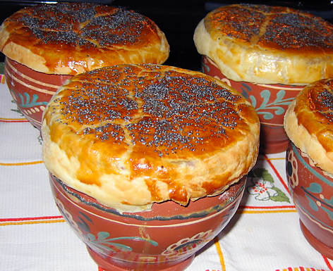 Тыквенный суп с креветками en croute