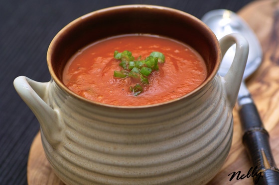 Томатный суп с грилованными сэндвичами с сыром