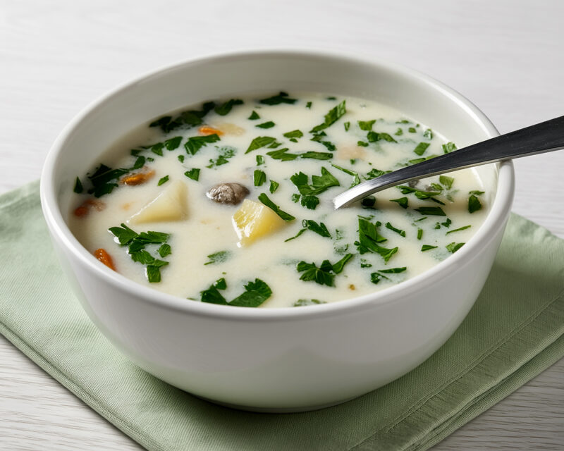 Похлебка с мидиями и кукурузой