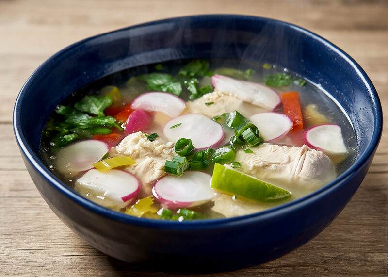 Мексиканский острый куриный суп (Caldo tlalpeño)