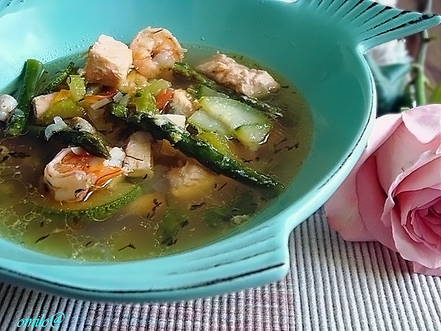 Суп рыбный с морепродуктами