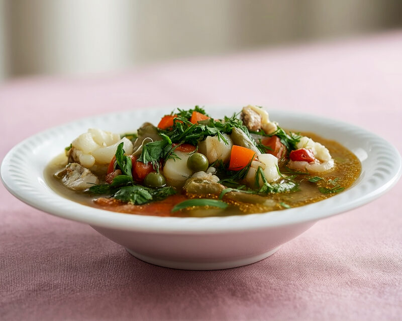 Быстрый суп из замороженных овощей с мясом