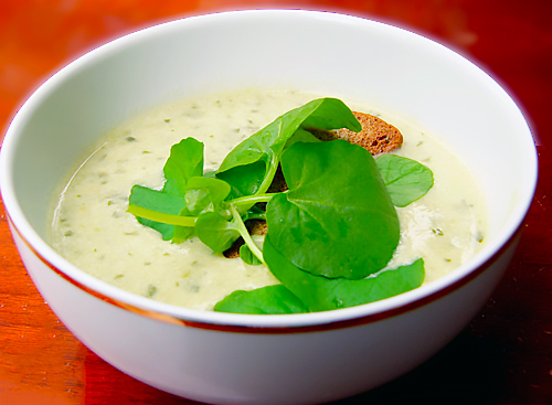 Суп-пюре из кресс-салата