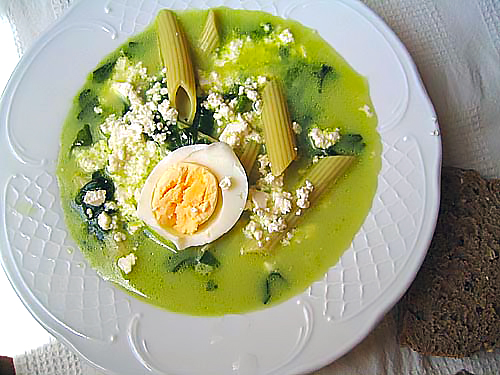 Суп со шпинатом