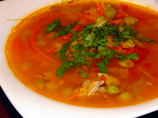 Суп с горохом нут