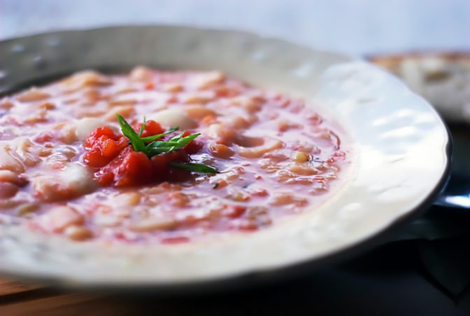 Постный фасолевый суп