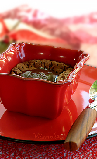 Запеченный шоколадный крем