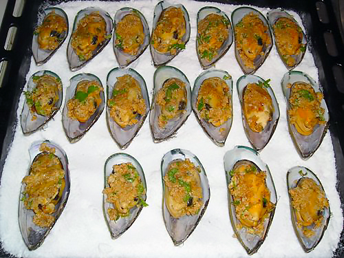 Запеченные мидии