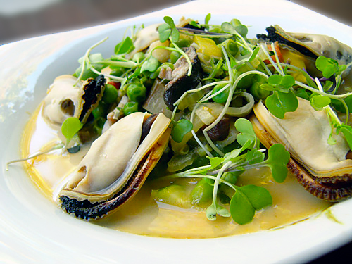 Фрикасе из свежих овощей с морепродуктами