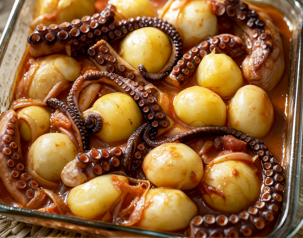 Запеченный осьминог (Polvo no Forno)