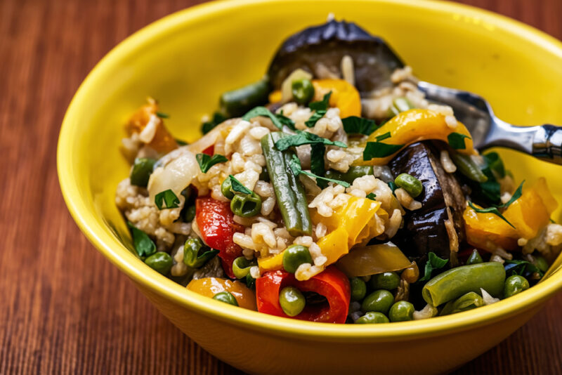 Тушеные овощи с рисом (Arroz con Verduras)